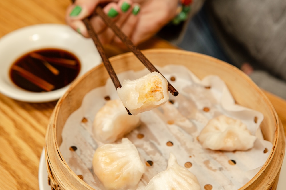 cross section of a dumpling